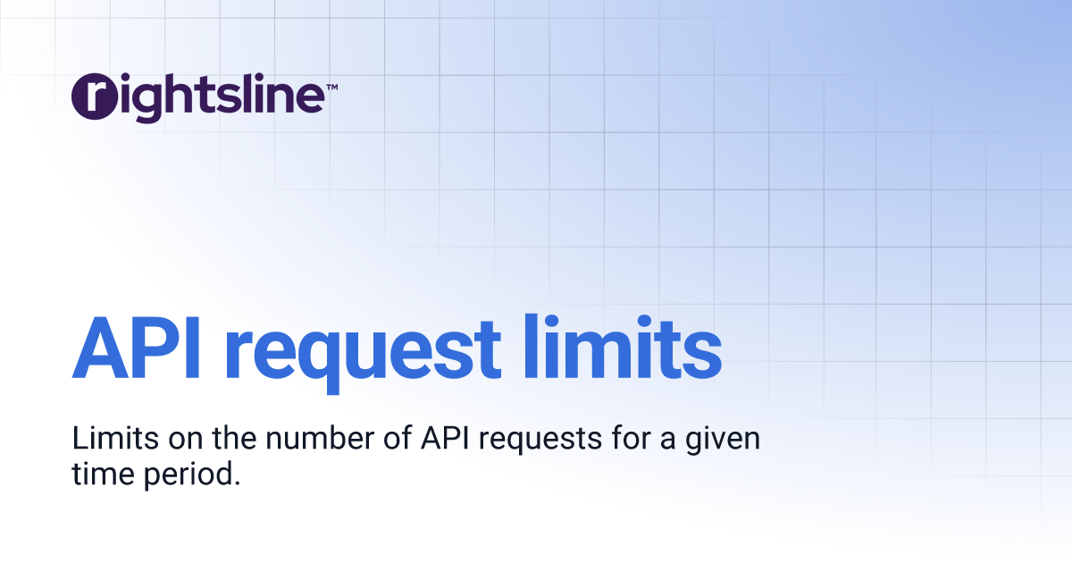 API request limits | API Documentation