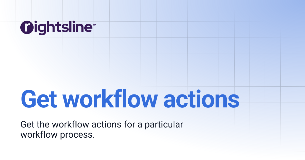 Get workflow actions | API Documentation